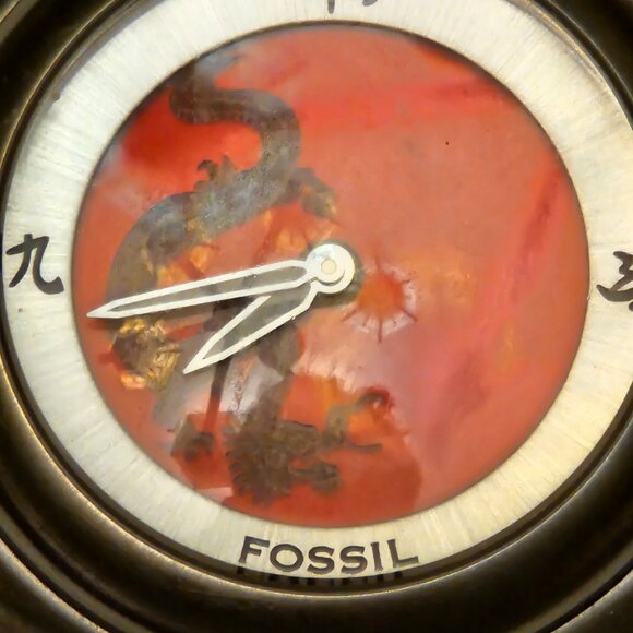 Fossil Mens Big Tic Jr-8198 Dragon Display Leather Strap Watch - Picture 6 of 15